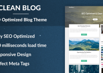 Clean Blog - SEO Optimized WordPress Theme