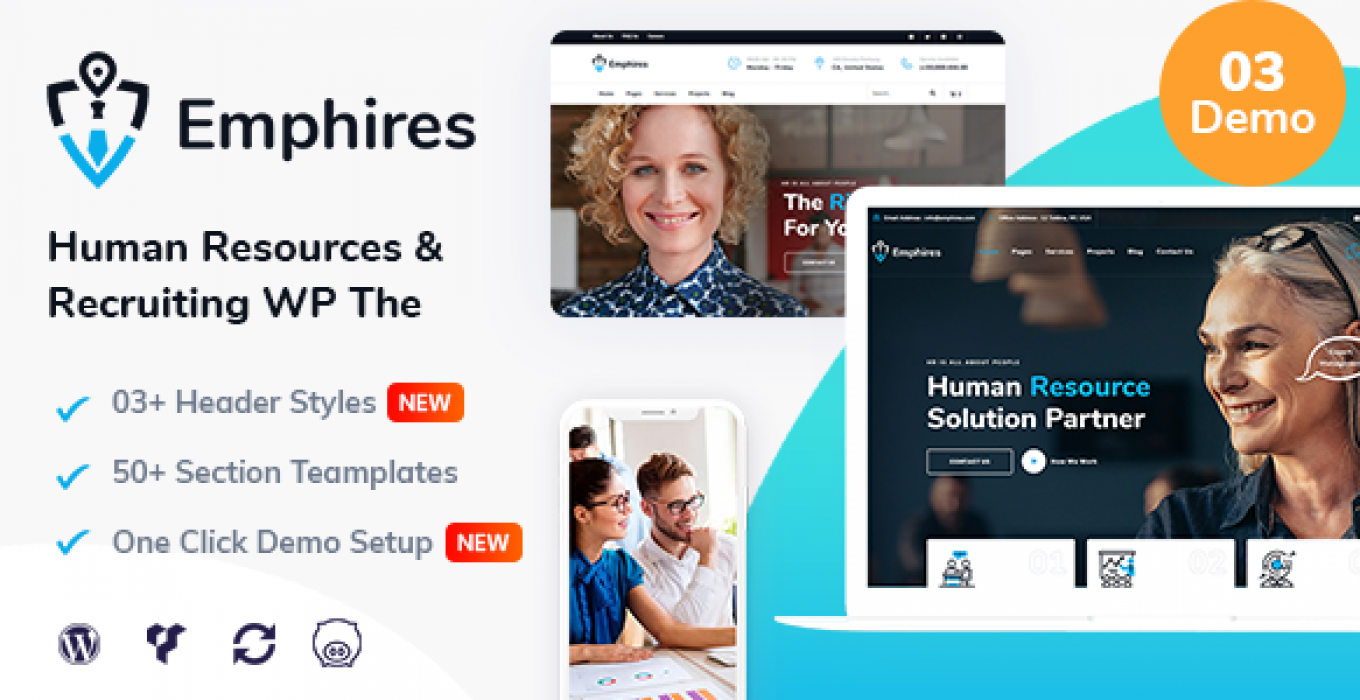 Human resources logo. Human for Flat. Demo consultant