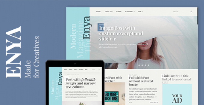 Enya - WordPress Theme for Creative Bloggers