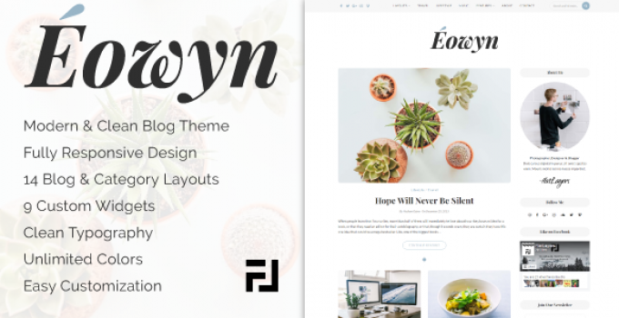 Eowyn - A Minimal Responsive WordPress Blog Theme