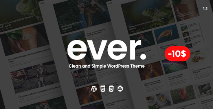 Ever - Clean and Simple WordPress Theme