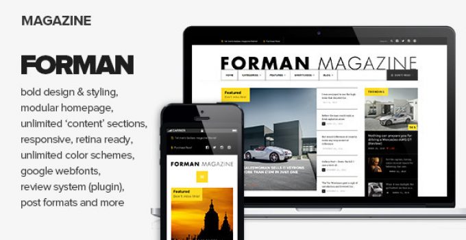 Forman - Responsive News, Magazine and Blog Theme