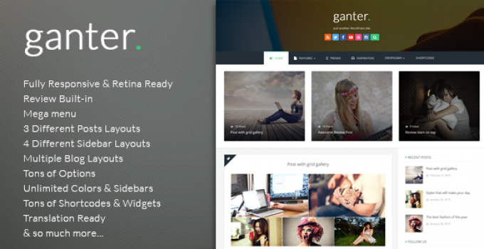 Ganter - Responsive WordPress Blogging Theme