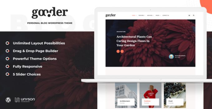 Gooder - Modern Blog WordPress Theme