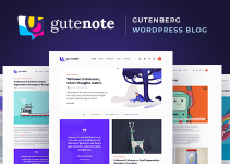 Gutenberg WordPress Creative Blog Theme - Gutenote