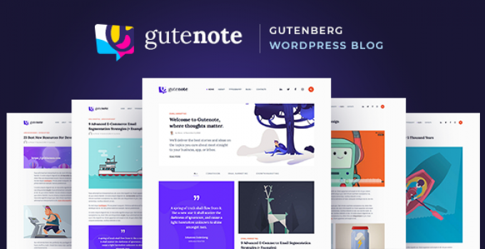 Gutenberg WordPress Creative Blog Theme - Gutenote