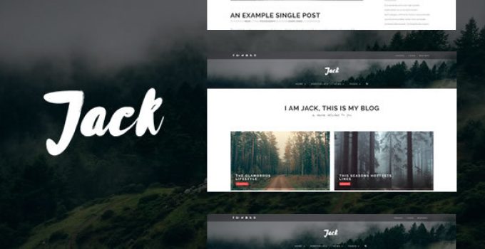 Jack - Clean Modern Blogging & Photography Theme