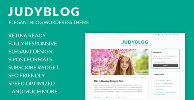 JudyBlog - Elegant Blog WordPress Theme