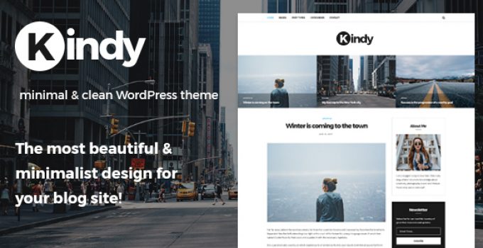 Kindy - Beautiful & Minimalist Blog WordPress Theme