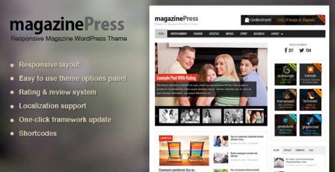 MagazinePress - WordPress Magazine Theme