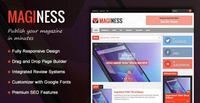 Maginess – Flexible Magazine WordPress Theme