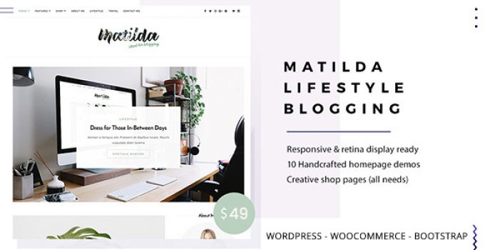 Matilda | Lifestyle Minimal WordPress Blog Theme