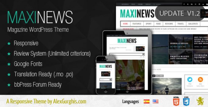 MaxiNews - Premium Review Magazine Theme