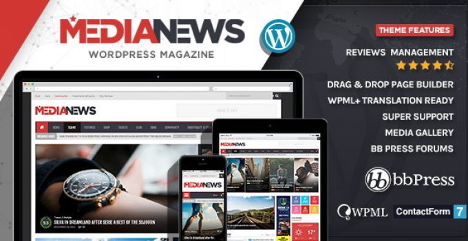 MediaNews - WordPress News Magazine Blog Theme