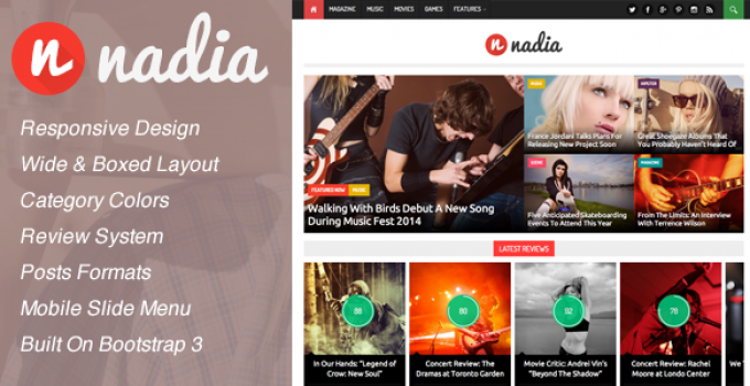 Nadia - Responsive WordPress News Theme