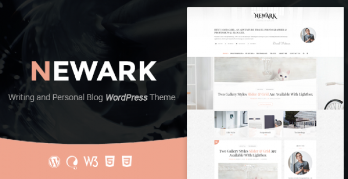 Newark - Writing and Personal Blog WordPress Theme
