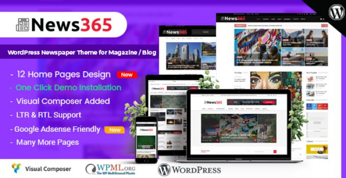 News365 - WordPress Newspaper Theme for Magazine / Blog