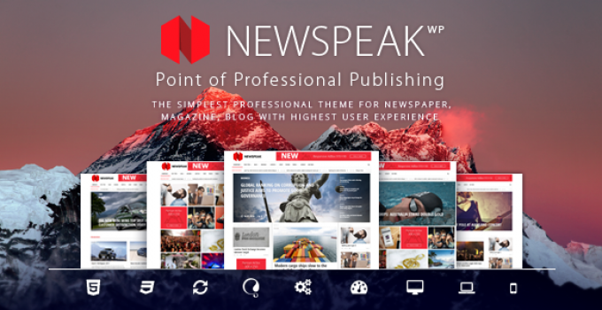 Newspeak - Responsive News / Magazine / Blog WordPress Theme + RTL