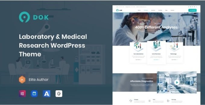 Ninedok - Laboratory & Research WordPress Theme