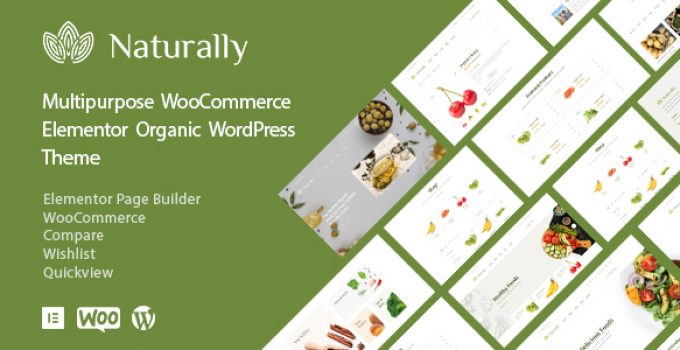 Organic Food & Grocery Market Elementor WooCommerce Theme - Naturally