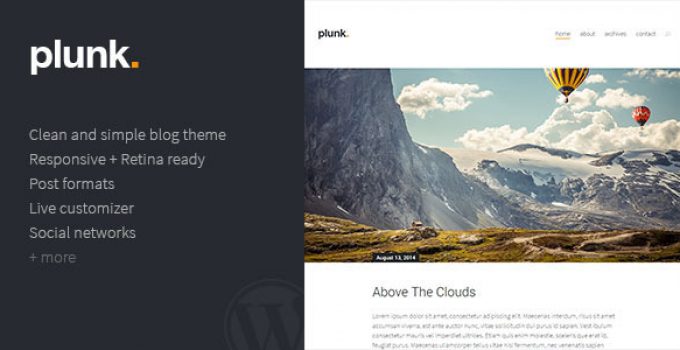 Plunk - WordPress Blog Theme