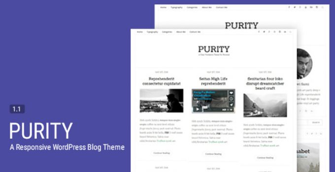 Purity - A Responsive WordPress Blog Theme