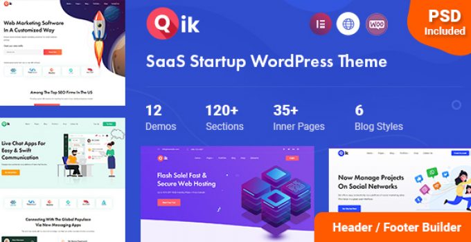 Qik - SaaS Startup WordPress Theme