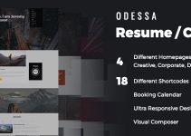 Resume | CV | Odessa Portfolio for Personal Resume, CV and vCard
