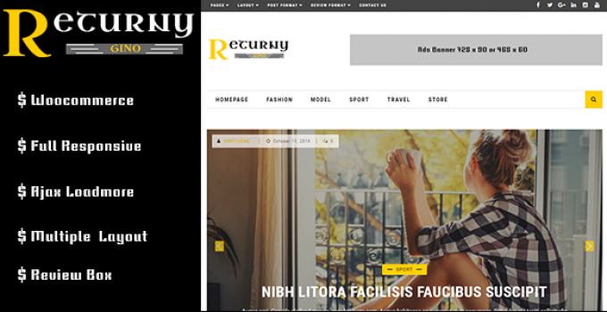 Returny Theme - Blog & Magazine