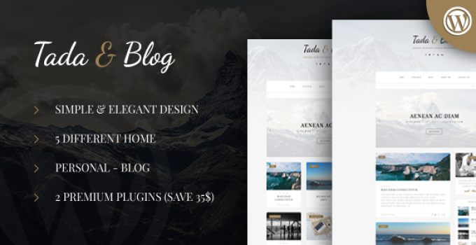 Tada & Blog - Personal Blog WordPress Template