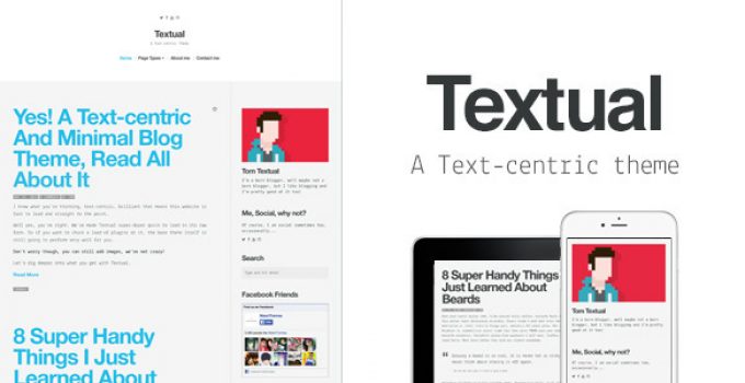 Textual - A Text-Centric WordPress Blog Theme