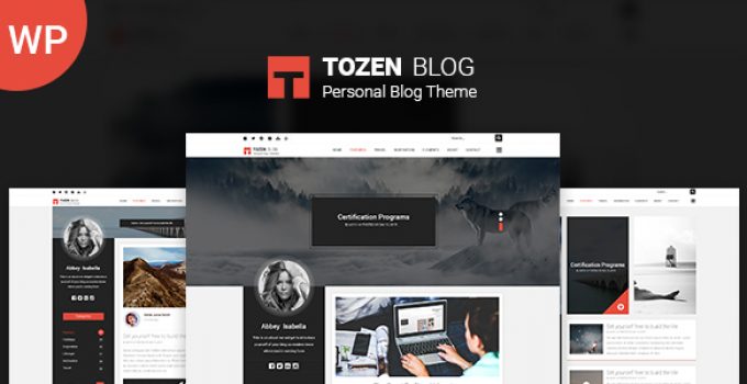 Tozen – Personal WordPress Blog Theme