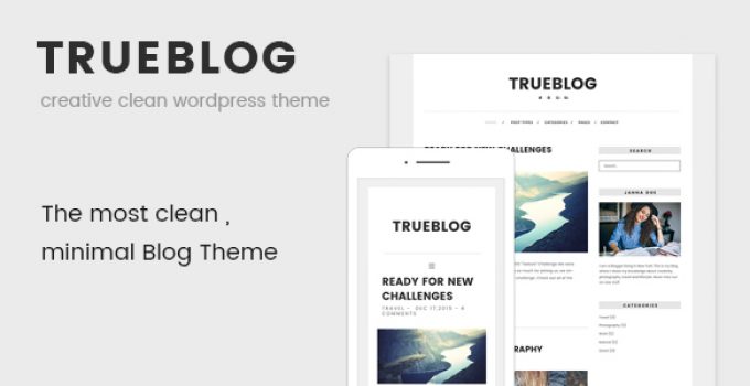 TrueBlog - Clean WordPress Theme