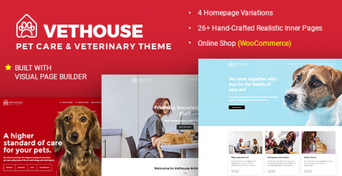 Vethouse - Pet Care & Veterinary Theme