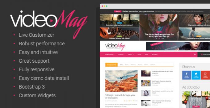 VideoMag - Magazine Videoblog Theme