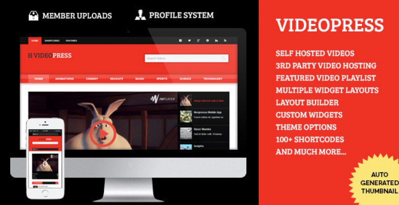 Video host. VIDEOPRESS. Website VIDEOHOST.