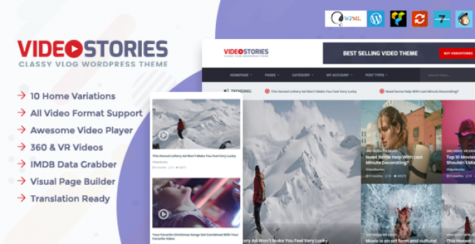 VideoStories – WordPress Video Theme