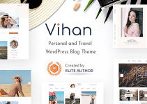 Vihan | Personal & Travel WordPress Blog Theme