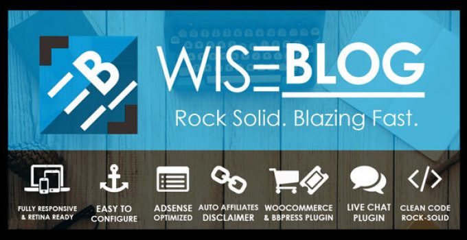 Wise Blog – Adsense Optimized News, Magazine Blog and Shop Theme