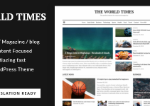 World Times - Newspaper & Magazine Style WordPress Theme