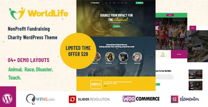 Worldlife - Nonprofit & Charity WordPress theme