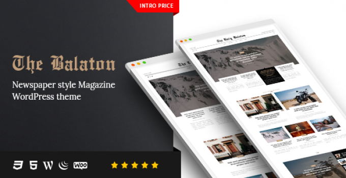 Balaton - Newspaper style Magazine WordPress Theme