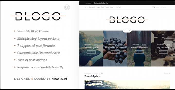 Blogo - Responsive Blog WordPress Theme