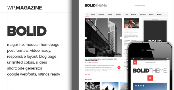 Bolid - Responsive News, Magazine and Blog Theme