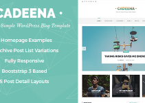Cadeena - Simple and Clean WordPress Blogging Theme