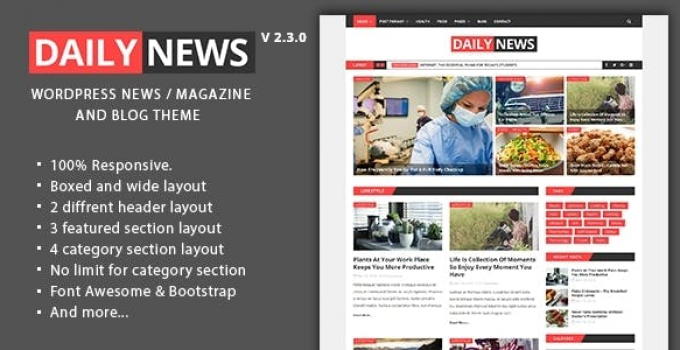 Daily News - WordPress News / Magazine And Blog Theme