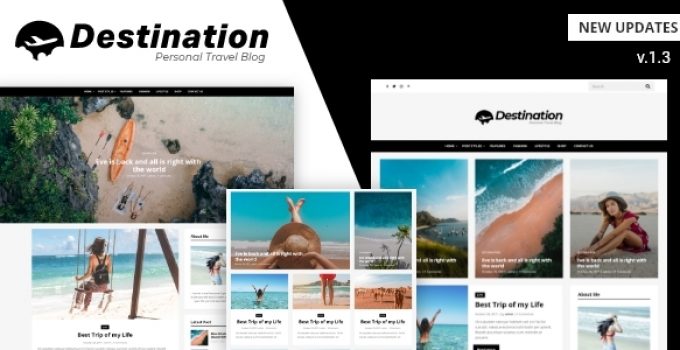 Destination Travel WordPress Blog Theme