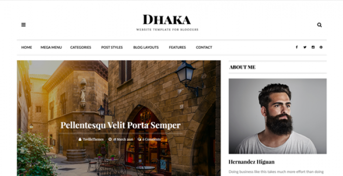 Dhaka - Responsive WordPress Blog Theme