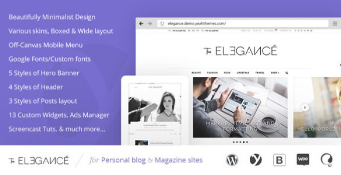 Elegance - A Flawlessly Minimalist Blogging theme
