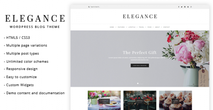 Elegance - WordPress Blog Theme